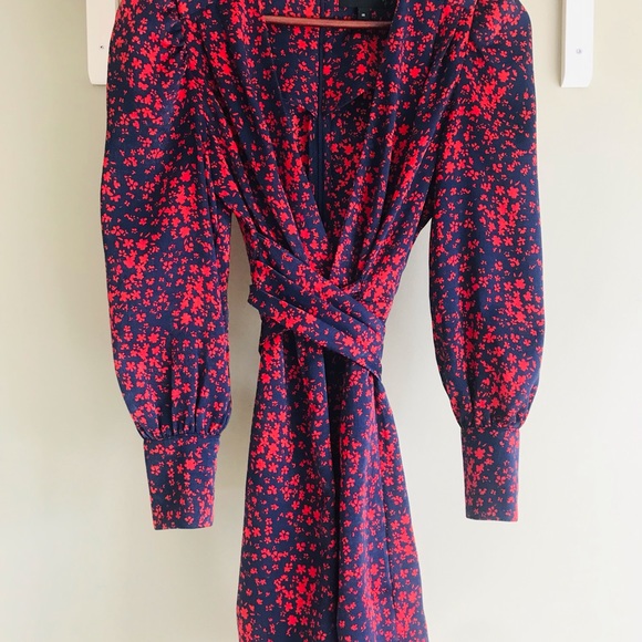 FiveSeventyFive - Floral Satin Wrap Dress - Picture 5 of 9